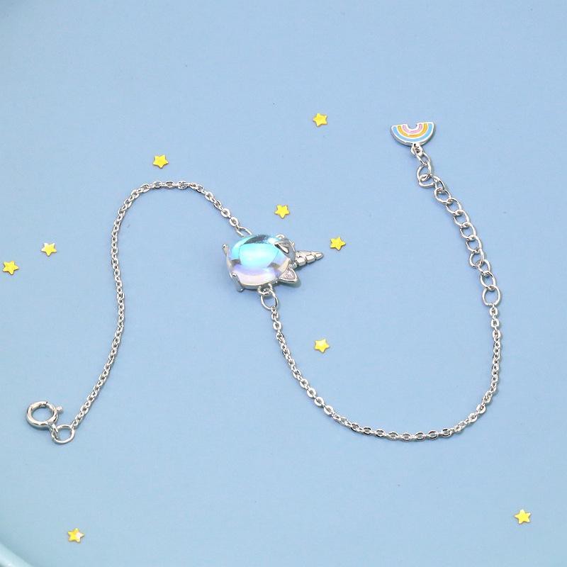 Vòng tay Unicorn Cầu Vồng phụ kiện thời trang nữ lắc tay phong cách Hàn Quốc