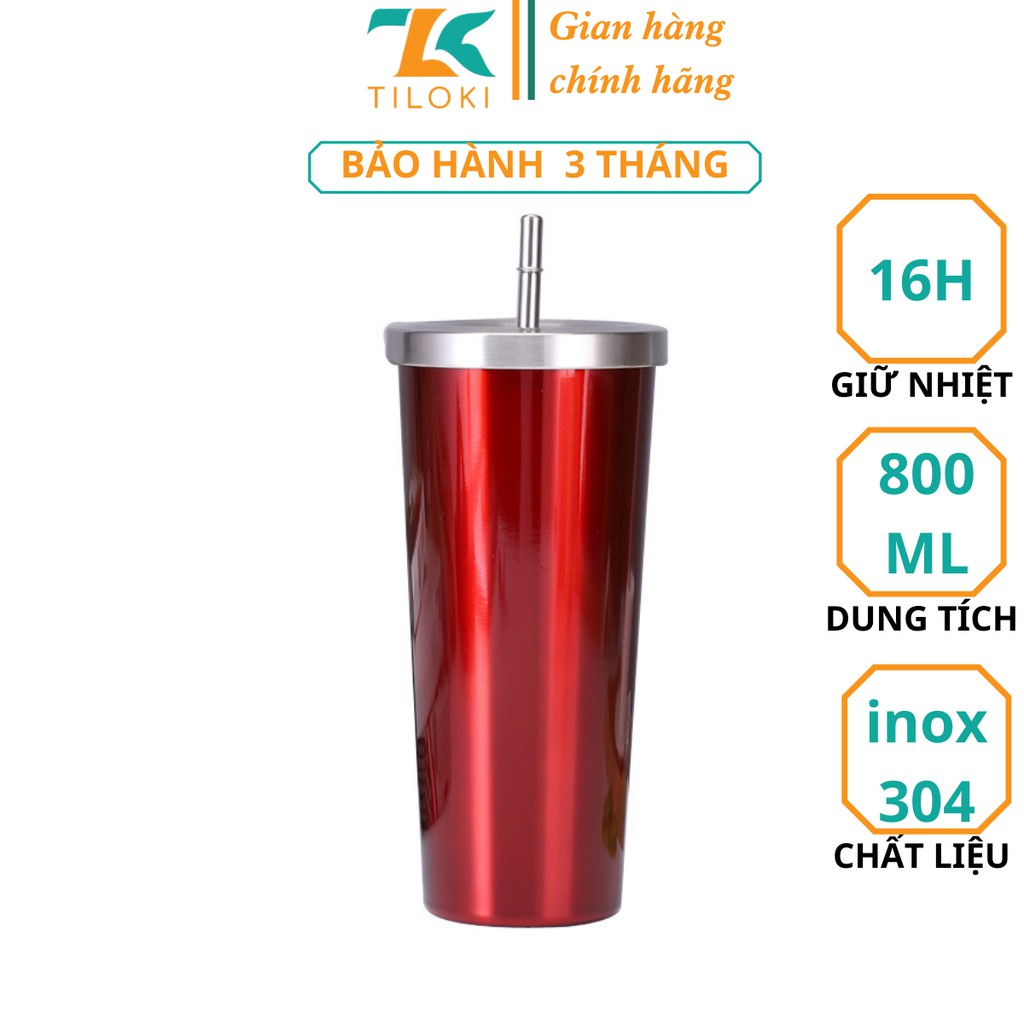 Bình giữ nhiệt 5 lớp 12H lõi inox 304 TiLoKi TGN 04 dung tích 800ml (giao ngẫu nhiên)