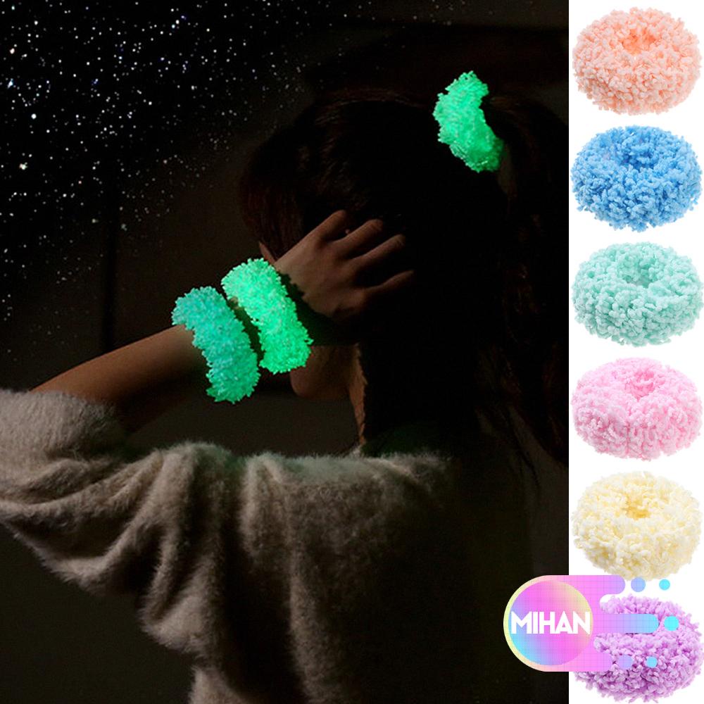 Dây buộc tóc co giãn màu dạ quang thời trang MIHAN1 cho nữ