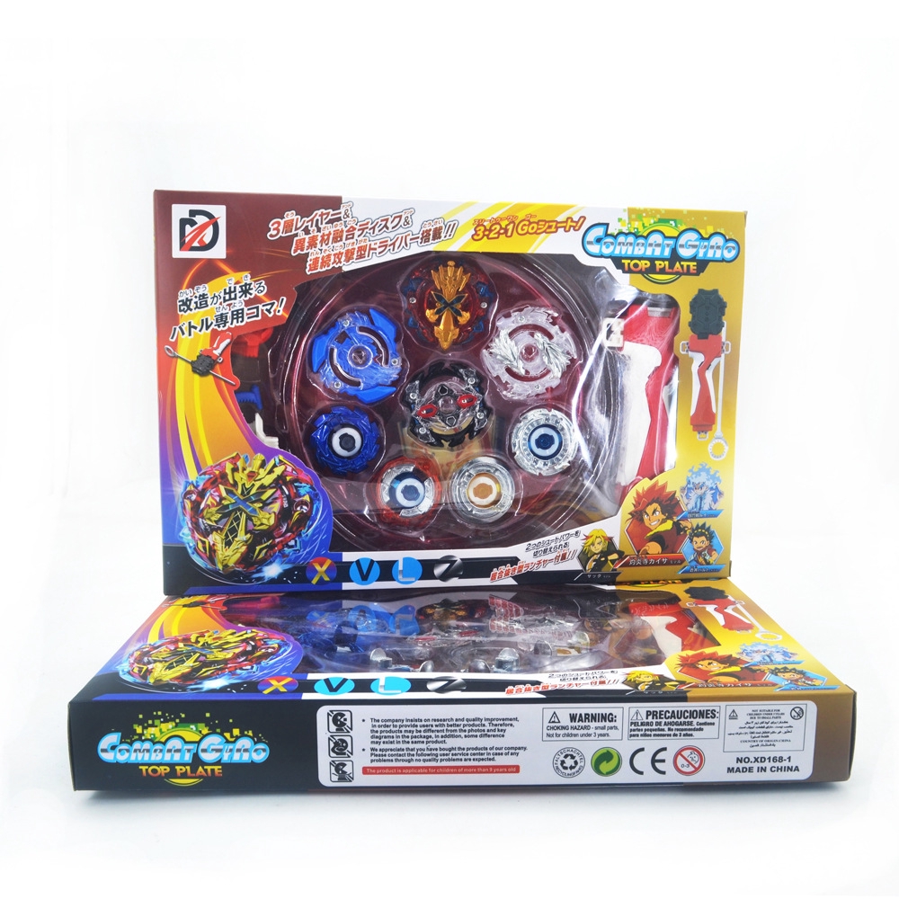 【Ready stock】Set 4 Con Quay Beyblade Burst B48 B66 B34 B59 kids toys Parent-child interactive Beyblade Burst Game Toys Metal Battle With Stadium String Launcher