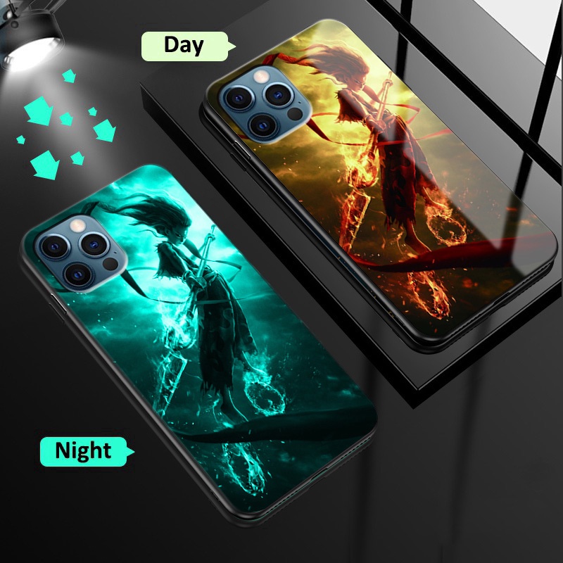 Case iPhone 11 ONE PIECE Luffy Ốp điện thoại cứng họa tiết hoạt hình dạ quang cho For iPhone 11 Pro Max iPhone 12 12 Pro iPhone 7 Plus 8 Plus iPhone X XS XS Max