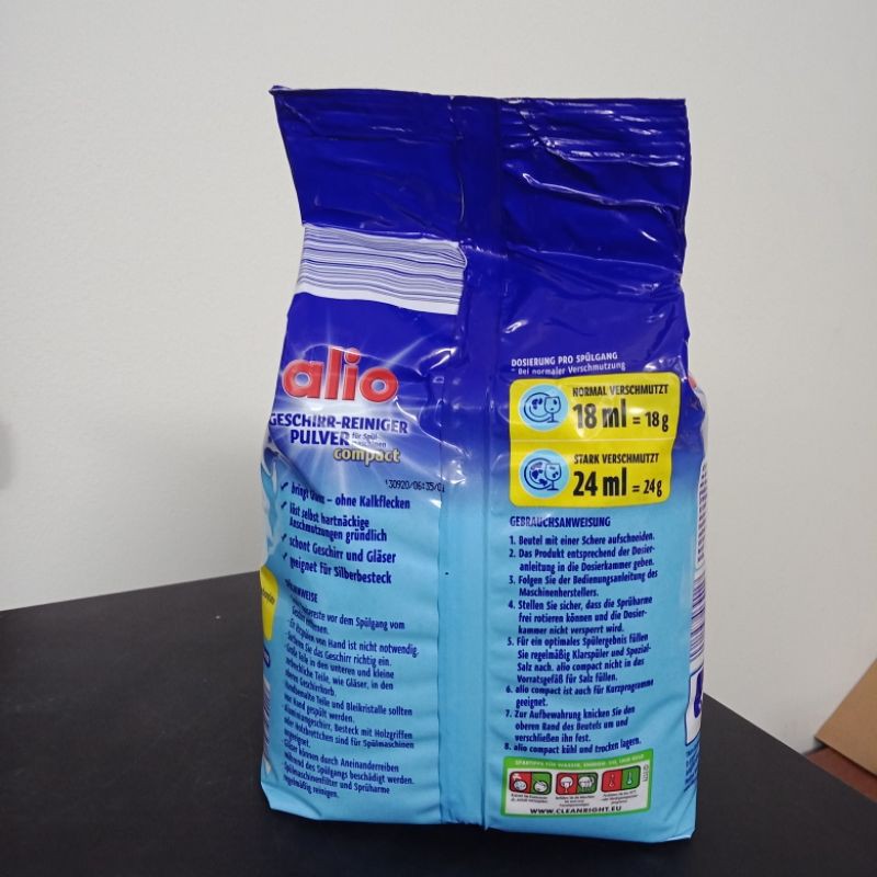 bột rửa bát Alio 1,8kg chuyên dùng cho máyv