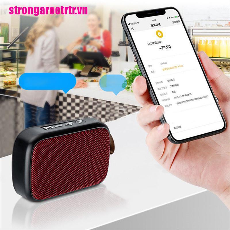 【etrtr】Portable Wireless Bluetooth Stereo TF Card FM Speaker For Smartphone Ta