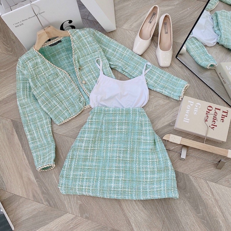 SET CROP DẠ VIỀN  3MÓN ( nhiều màu ) - KÈM VIDEO