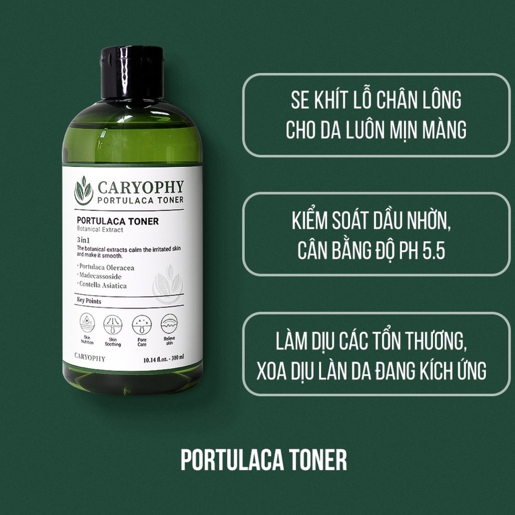 Nước Hoa Hồng Giảm Mụn Caryophy Portulaca 300ml