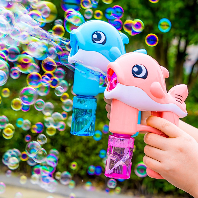 Đồ chơi Súng Cá Heo Bắn Liên Thanh Bong Bóng Cực Vui Nhộn Dễ Thương Cho Bé Hamiha49