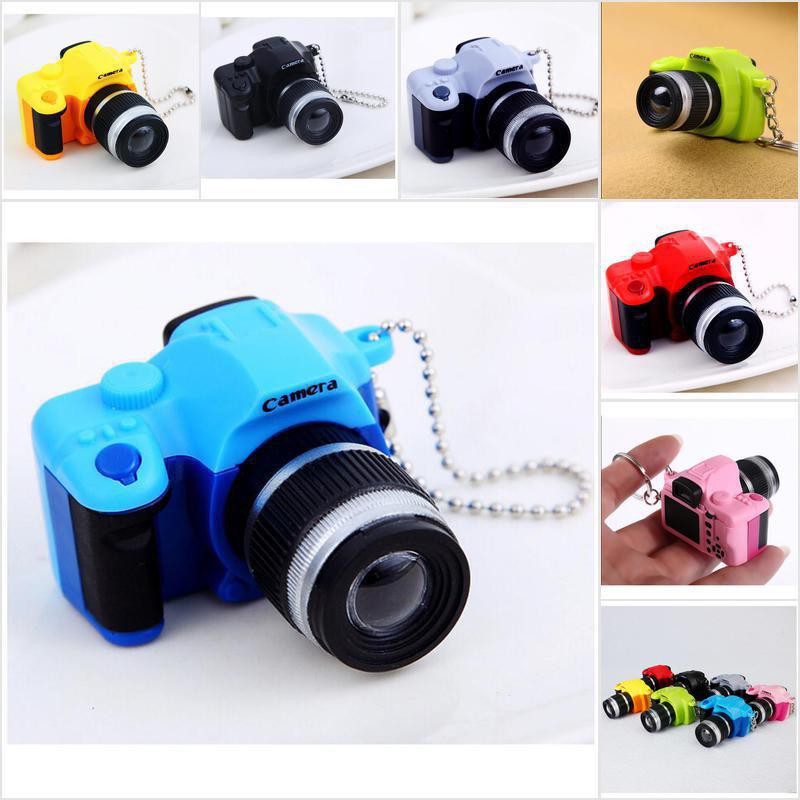 Móc Khóa Hình Máy Ảnh Đồ Chơi Mini Dễ Thương Hiệu Ứng Ánh Sáng Và Âm Thanh