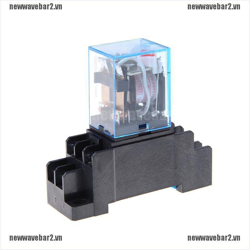 Set 2 Rơ Le Điện 10a Ac220V Ly2Nj Hh62P 8 Pins 2 Open Chuyên Dụng