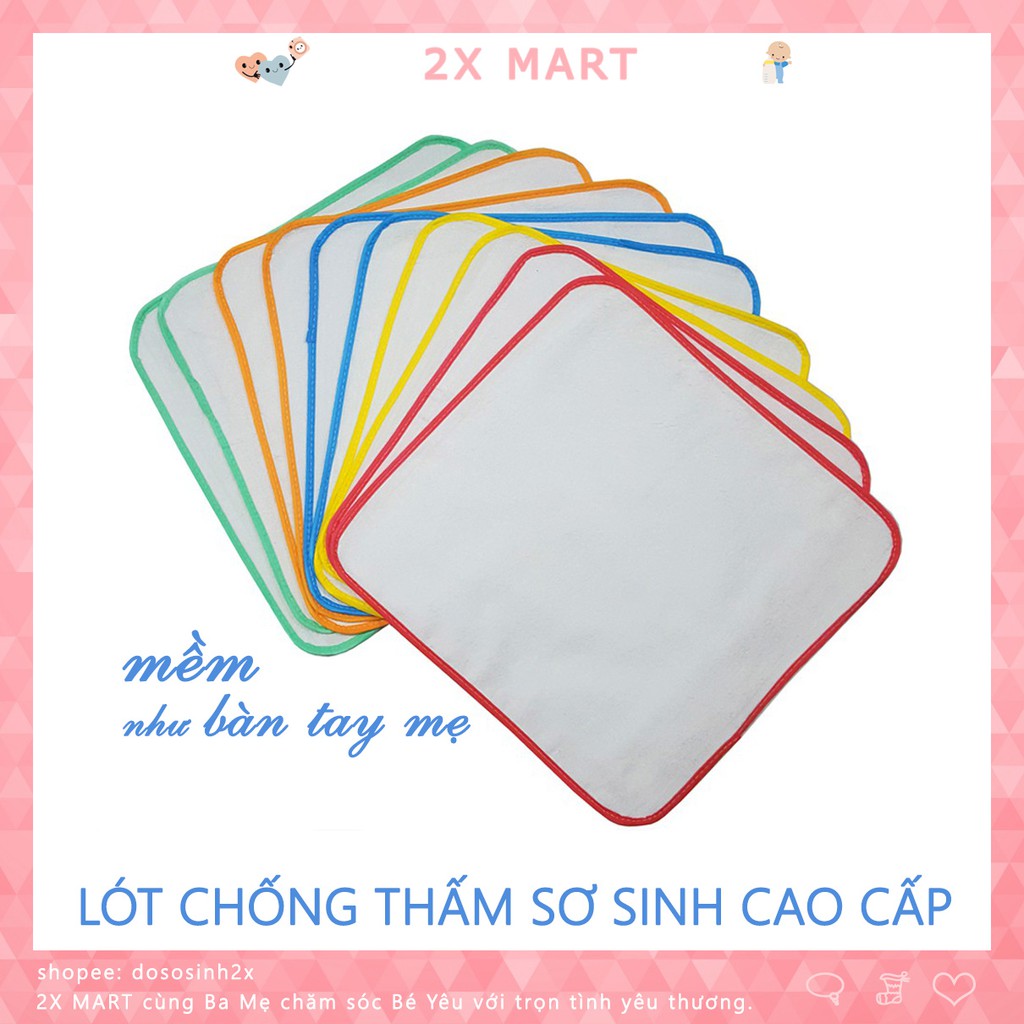 1 Tấm lót chống thấm cho bé sơ sinh Mỹ Hưng cao cấp chất cotton mềm mại giặt máy. Miếng lót / chiếu lót trẻ em - 2X MART