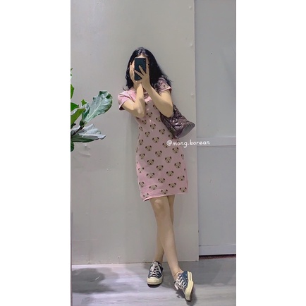 Váy len gấu body