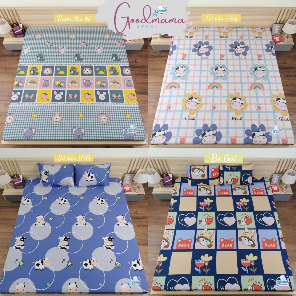 Ga chống thấm cotton Goodmama, Drap giường cao cấp cho bé nằm trực tiếp, không nóng bí, kháng khuẩn tự nhiên | BigBuy360 - bigbuy360.vn