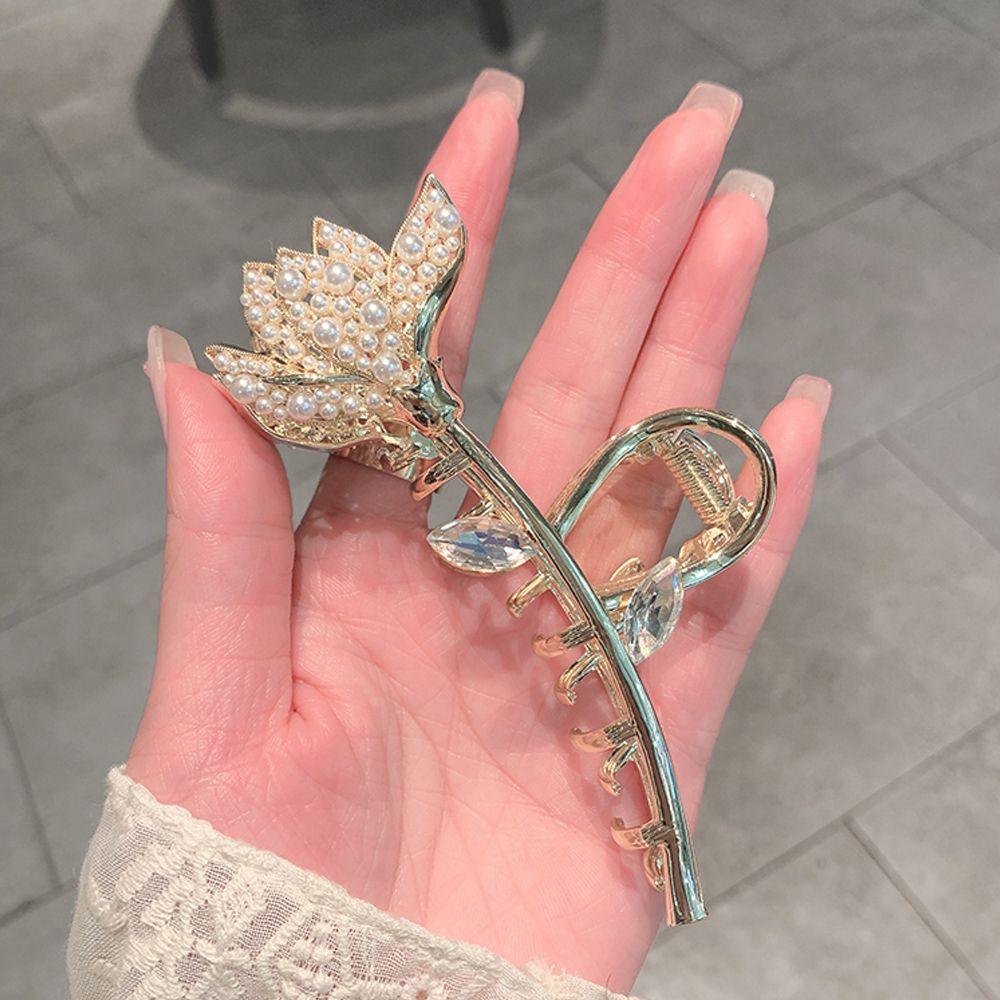 IVORY Kẹp TóC HìNh Cá MậP Hoa Sen Dễ Thương Cho Nữ