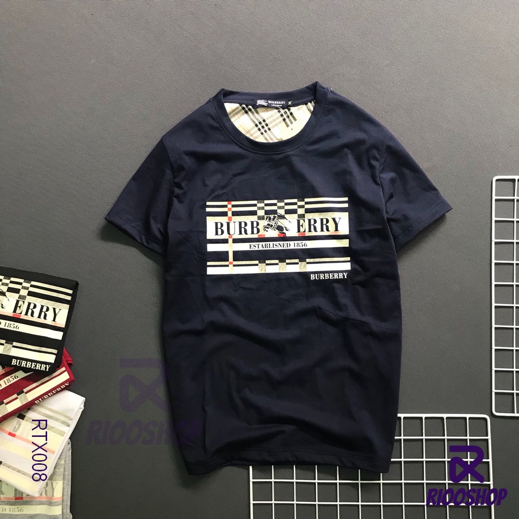 Áo thun nam không cổ ngắn tay Bur cao cấp RTX008 - áo phông nam form rộng
