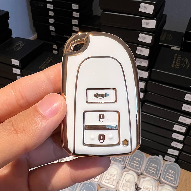 Ốp Bảo Vệ Chìa Khóa Xe Hơi Toyota Vios Yaris Bằng TPU Màu Vàng