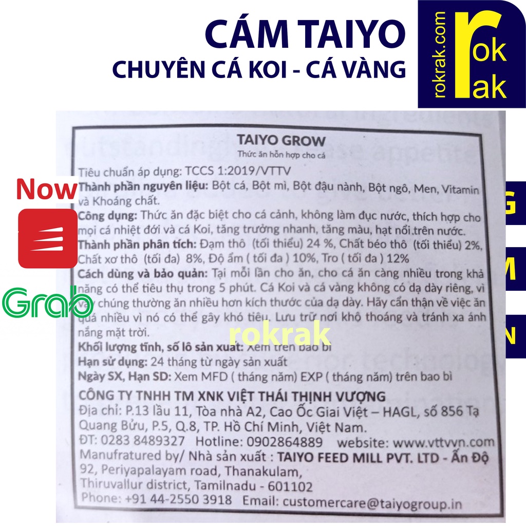 Cám cá Omega / Taiyo viên vừa gói 500g Thức ăn cá có Tảo Spirulina