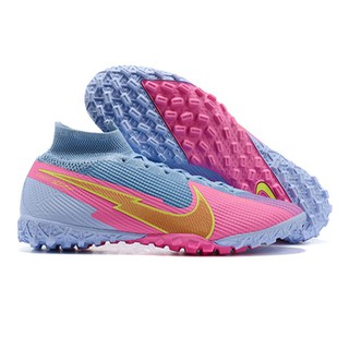 Giày Bóng Đá Mercurial Superfly 7 Elite Xám Hồng Cổ Cao TF - Hình ảnh thật