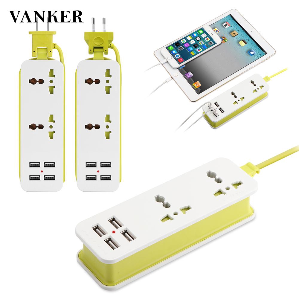 Bộ Ổ Cắm Sạc Anker Power Strips Với 4 Cổng Usb Tiện Dụng