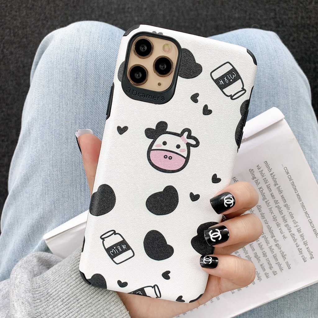 [ IPHONE ] Ốp Lưng Da IMD Dinosaur And Milk - R037 | BigBuy360 - bigbuy360.vn