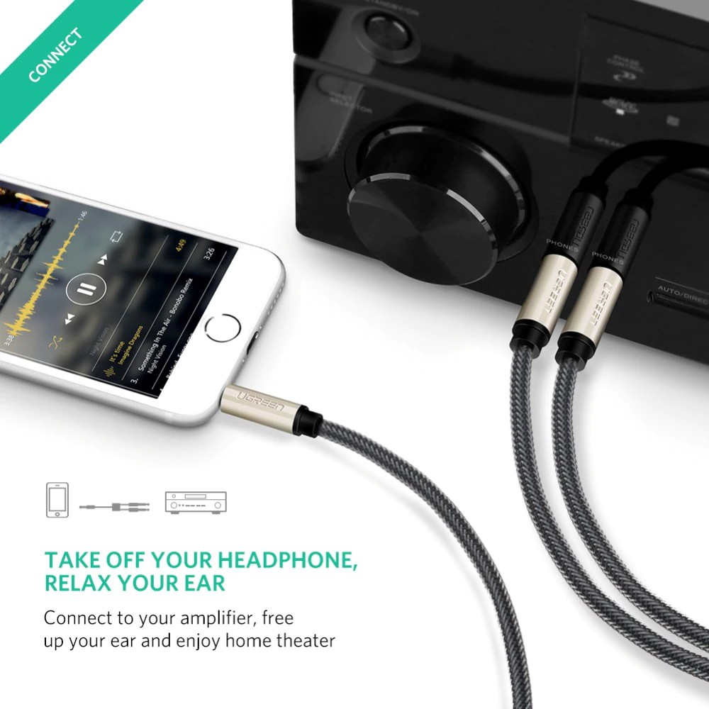 Dây cáp âm thanh giắc 3.5mm sang 6.35mm dành cho máy tính bảng/Notebook/Cd