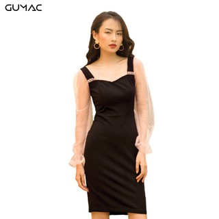 Đầm phối lưới bi gumac ms08913_den