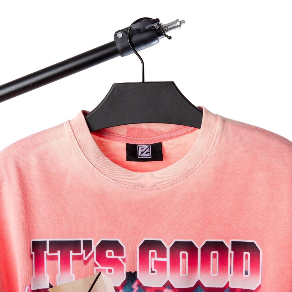 Áo thun wash nam nữ PC Retro - Màu hồng Dáng oversize Hoạ tiết hình in cá tính