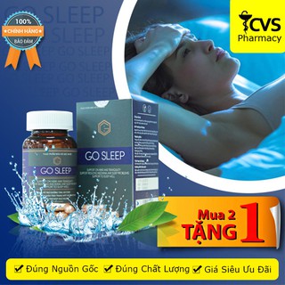 Mua 2 tặng 1 Go Sleep - Viên Uống Giúp Dưỡng Tâm An Thần, Hỗ Trợ Giấc Ngủ Sâu Từ Thảo Dược - gosleep cvspharmacy