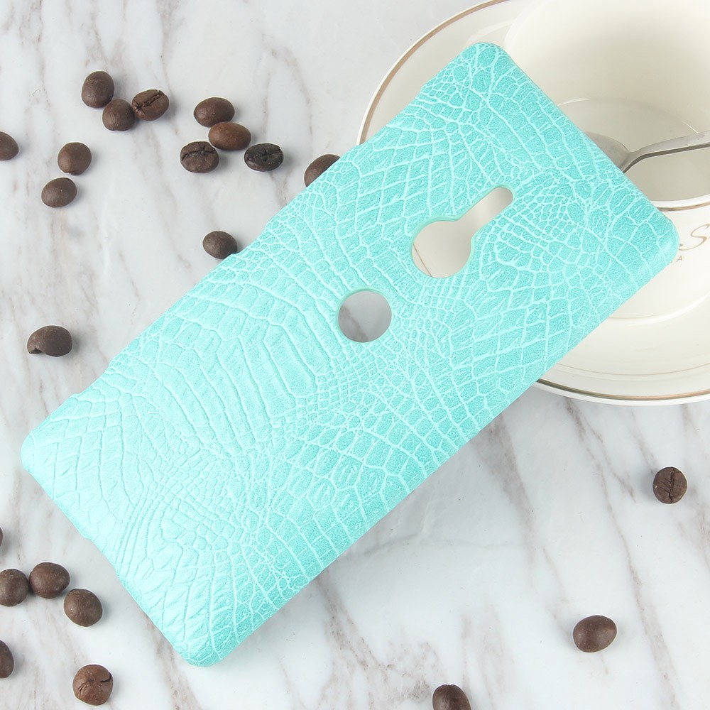 Ốp điện thoại da PU họa tiết da cá sấu phong cách retro sang trọng cho Sony Xperia XZ2