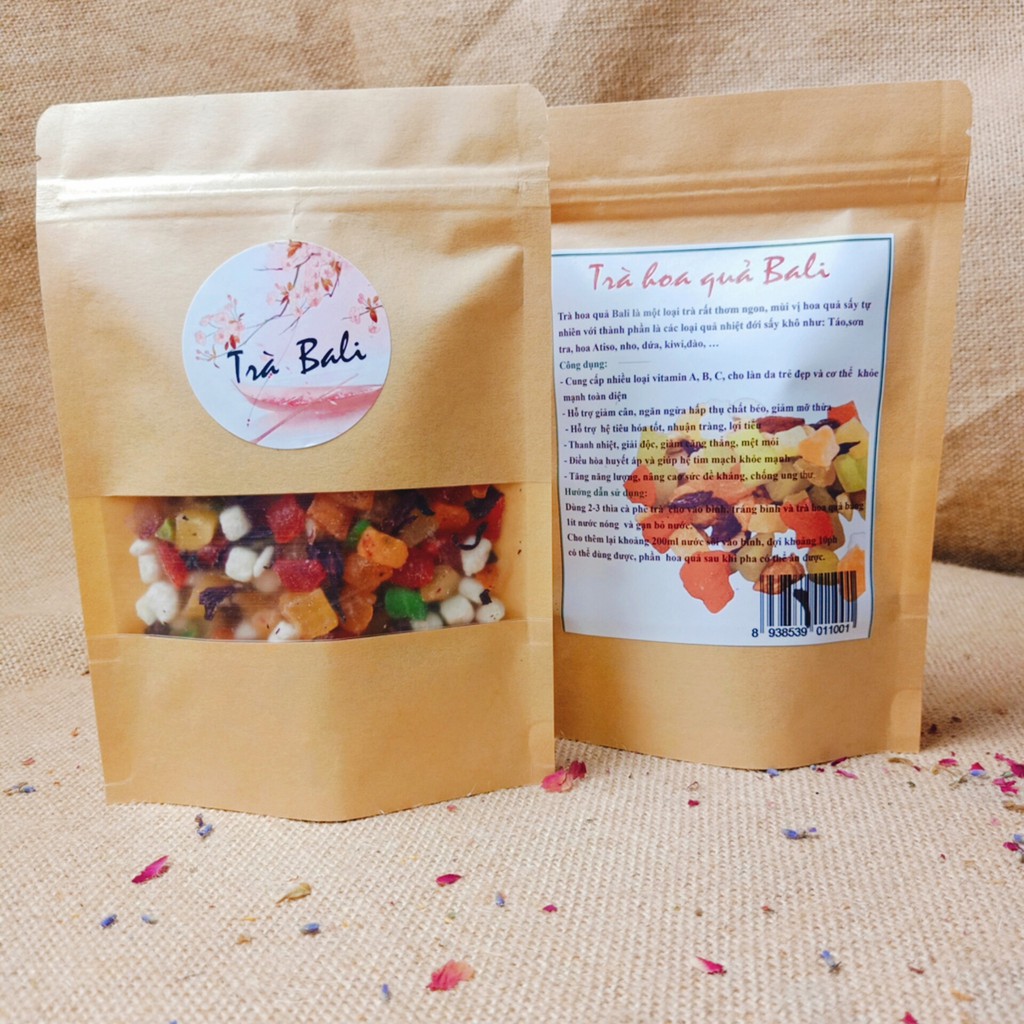100G Trà hoa quả sấy Bali trà trái cây mứt thơm ngon