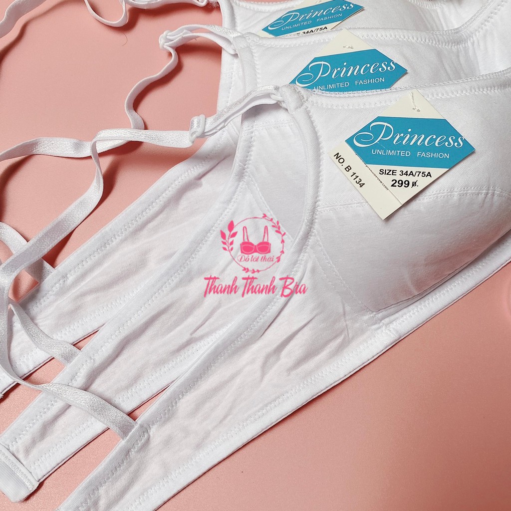 Áo lót Bra vải cotton Thái Lan vải Princess B.1134 – Form Cup A, không gọng