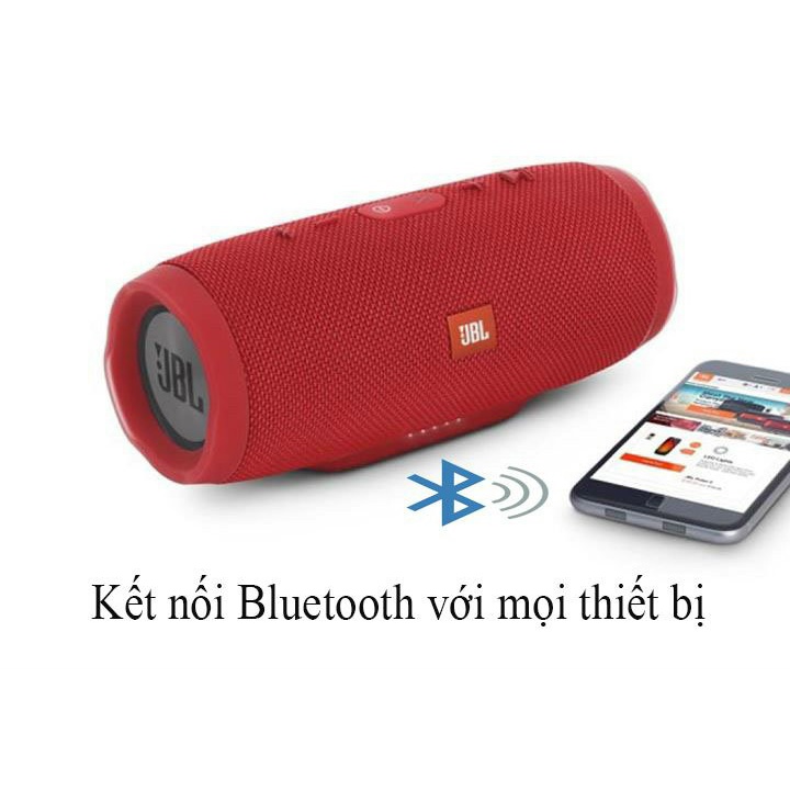 Loa Bluetooth JBL Charge Mini 3+ Bass Cực Mạnh Chống Nước Nghe Nhạc Hay, Hỗ Trợ Cắm Usb Màu Đỏ