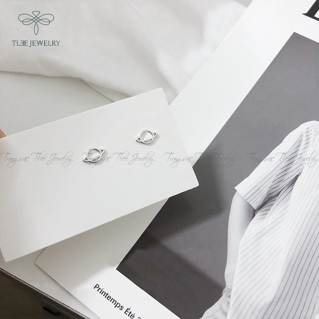 Khuyên tai bạc TLEE hình khối trái đất xinh xắn NCJ B0148