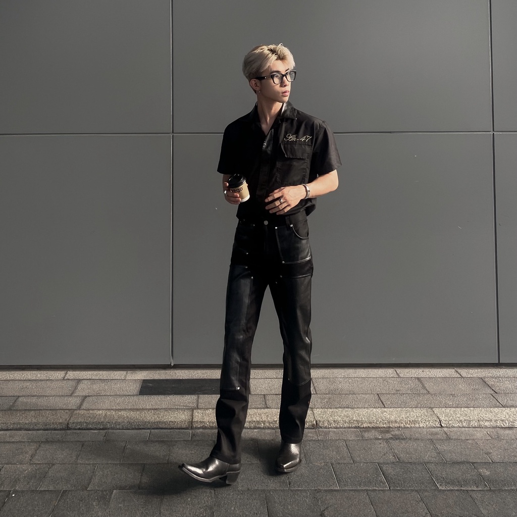 Quần Jean gối da - Double Leather Knee Jean - Ak 47 Republic