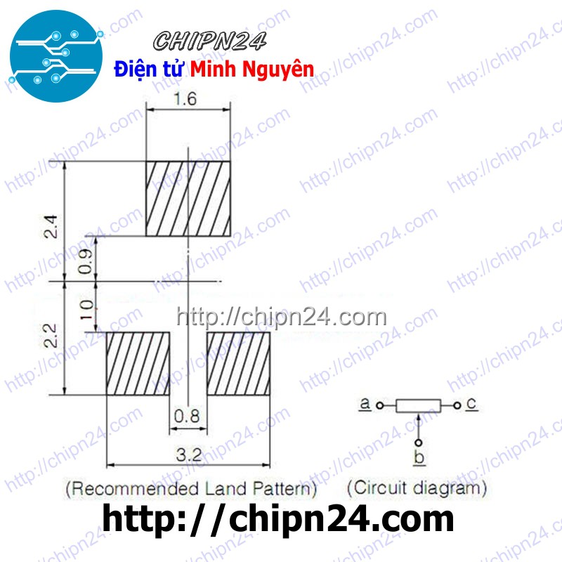 [3 CON] Biến Trở Dán 3x3 200K 204