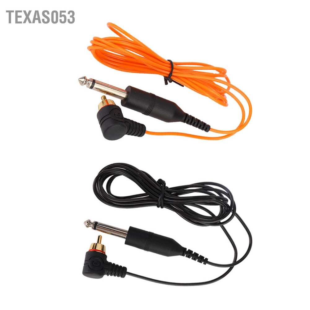 Hàng HOT Dây móc Máy xăm hình siêu mịn Giao diện RCA bền Dây kẹp góc khuỷu Dây cáp RCA cho máy xăm hình【Texas053】