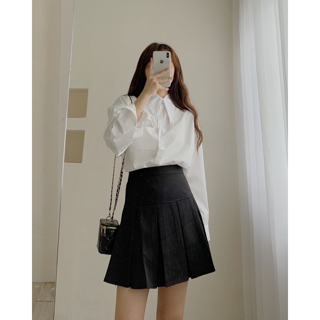 Áo sơ mi cổ nhọn 777
