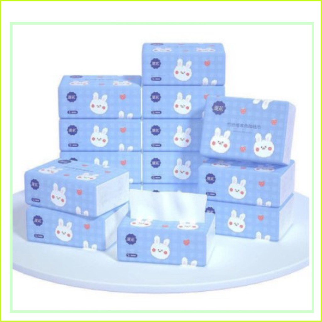 Thùng 40 Gói giấy ăn Thỏ -Gau trắng siêu trắng, siêu mịn