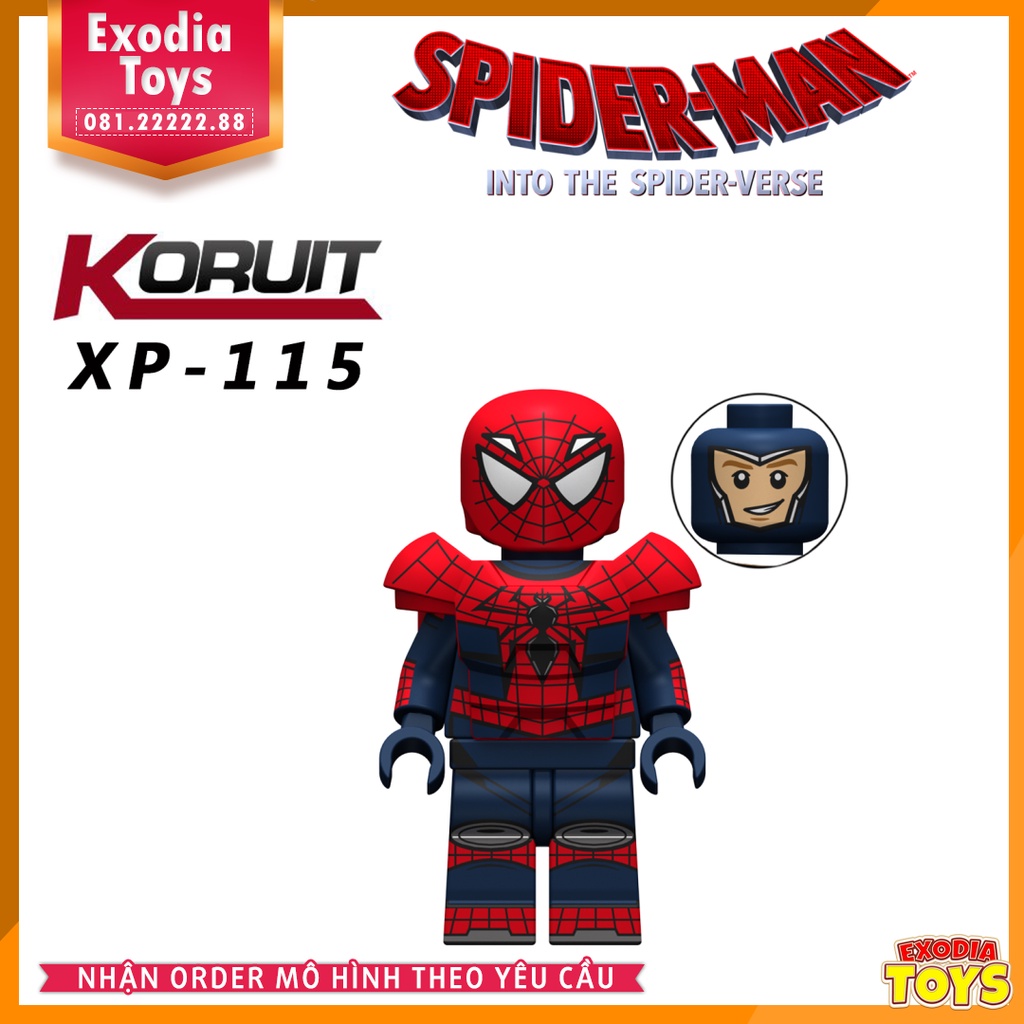 Xếp hình Minifigure siêu anh hùng Spider Man Người Nhện : Vũ Trụ Mới - Đồ Chơi Lắp Ghép Sáng Tạo - KORUIT 1016