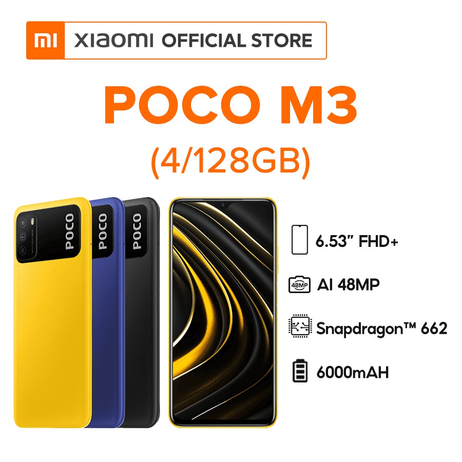 Điện thoại Xiaomi POCO M3 128GB Hàng chính hãng BH điện tử 18 tháng | BigBuy360 - bigbuy360.vn