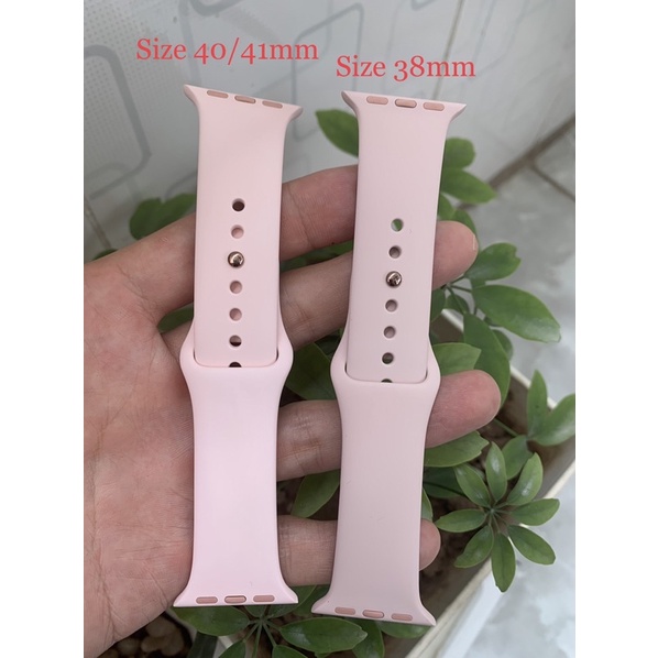 Dây cao su hồng size 42/44/45mm & Size 38/40/41mm chính hãng cở ngắn S/M