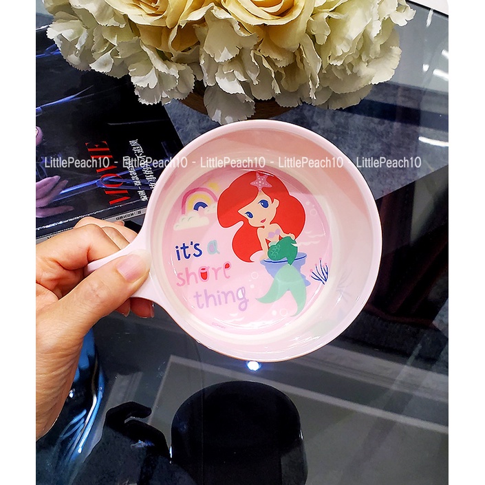 Chén ăn dặm melamine có quai cầm tay Disney cho bé hình Mickey Minnie Ariel Dumbo Donald mới 2022