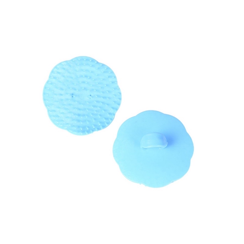 Bàn chải silicon mềm hình tròn dùng vệ sinh tóc khi tắm tiện dụng