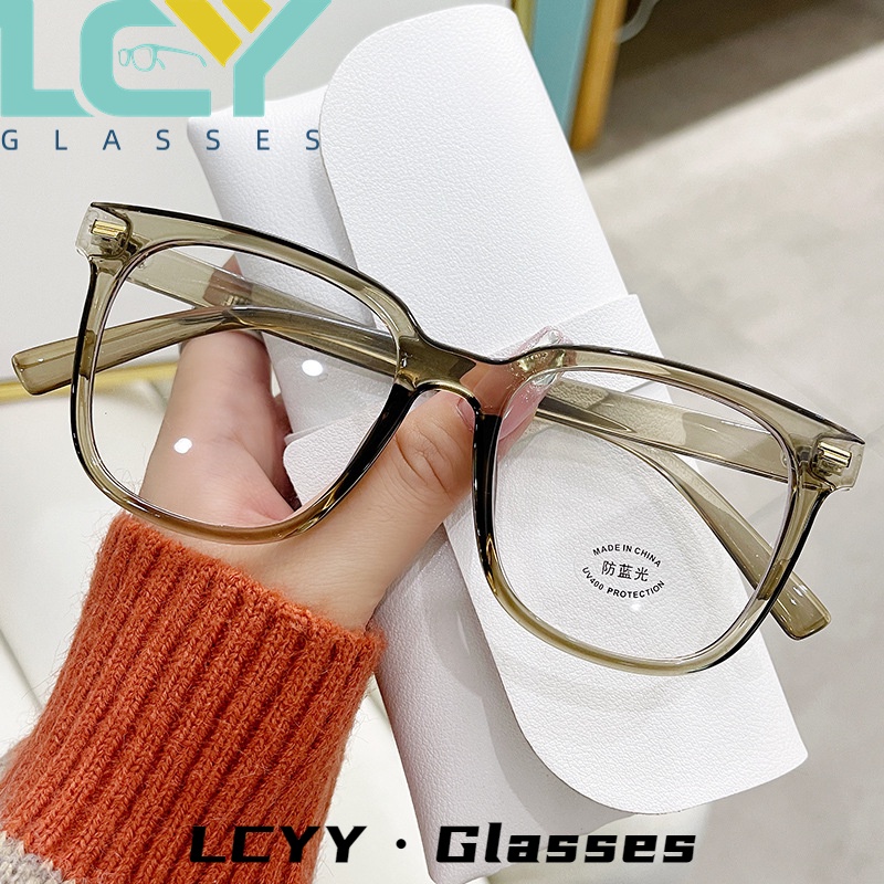 Kính Chống Ánh Sáng Xanh Lam Gọng Lớn Thời Trang Hàn Quốc LCYY2022 # 0°-4.0° Điểm / 12009