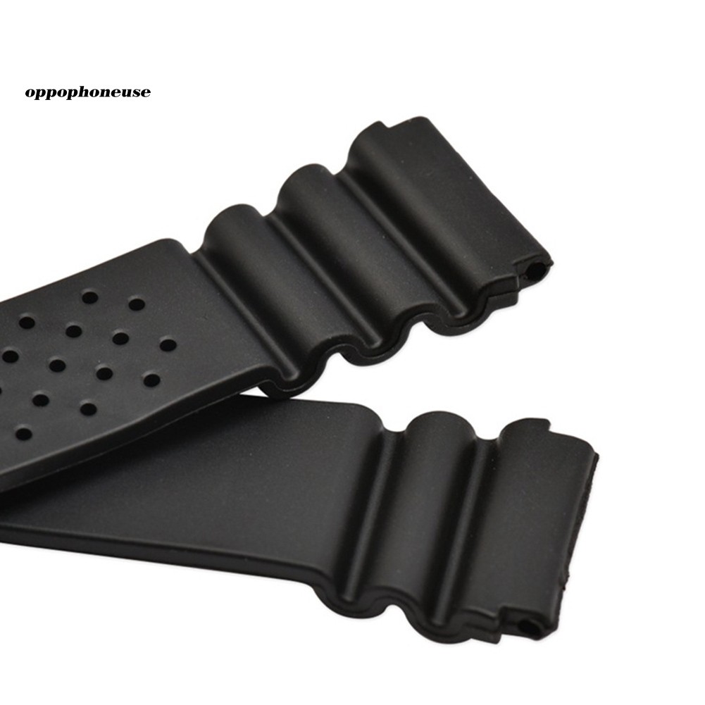 Dây đồng hồ thể thao bằng cao su PVC màu đen đơn giản thay thế cho Casio G-Shock 12/14/18/20/22cm