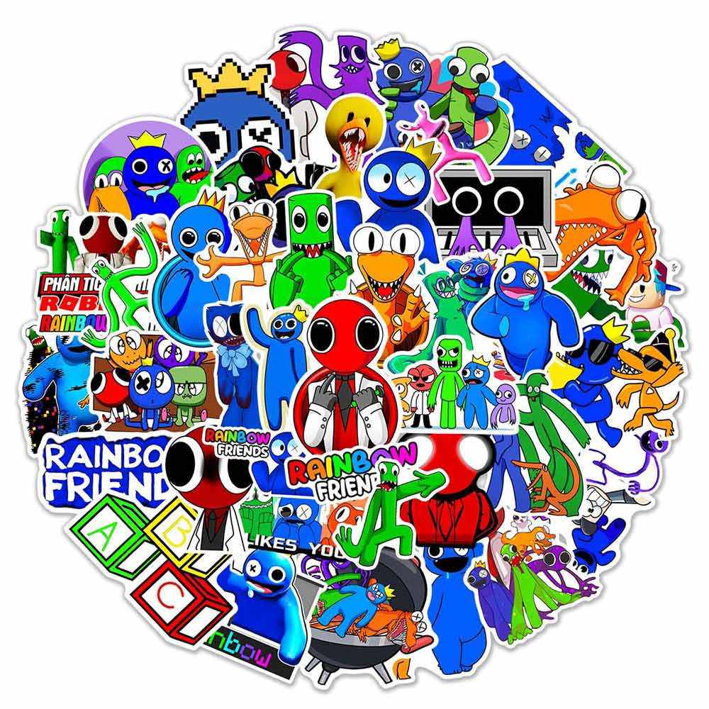 50 pcs Rainbow Friends Roblox Rainbow Friends Graffiti Stickers