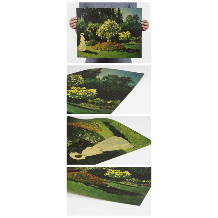 Tranh sơn dầu treo tường trang trí độc đáo sang trọng 36x47cm