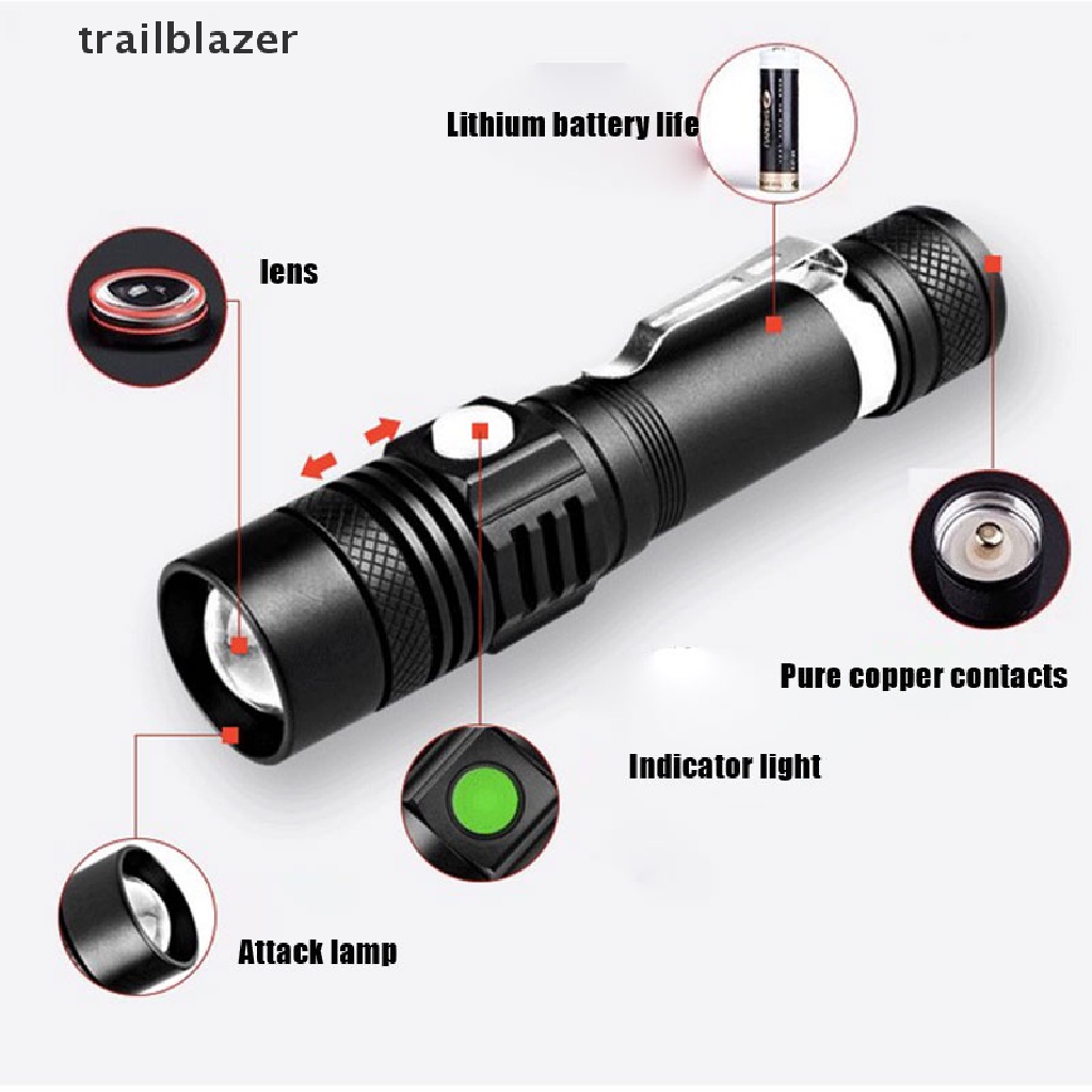 Đèn Pin Chống Thấm Nước Có Thể Sạc Lại Tiện Dụng Và Bền