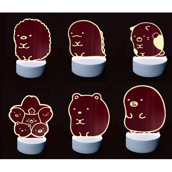 Đèn Led kero ccs trắng L1I1 Đèn Ngủ 3D cute doraemon totoro vô diện chuột vàn shin one piece sumikko jinbeisan usagyuuun