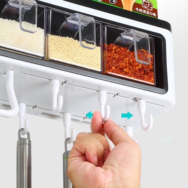 Kệ gia vị đa năng 3 ngăn 4 ngăn Ecoco cắm dao thớt đũa thìa tiện lợi 1714, hàng cao cấp GDTH
