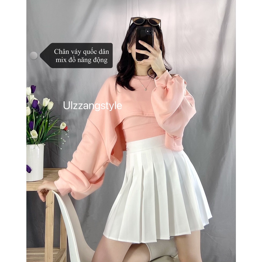 Chân váy xếp ly dáng ngắn, chân váy tennis hàn quốc kèm video ảnh thật ulzzang style CV301/P0K70