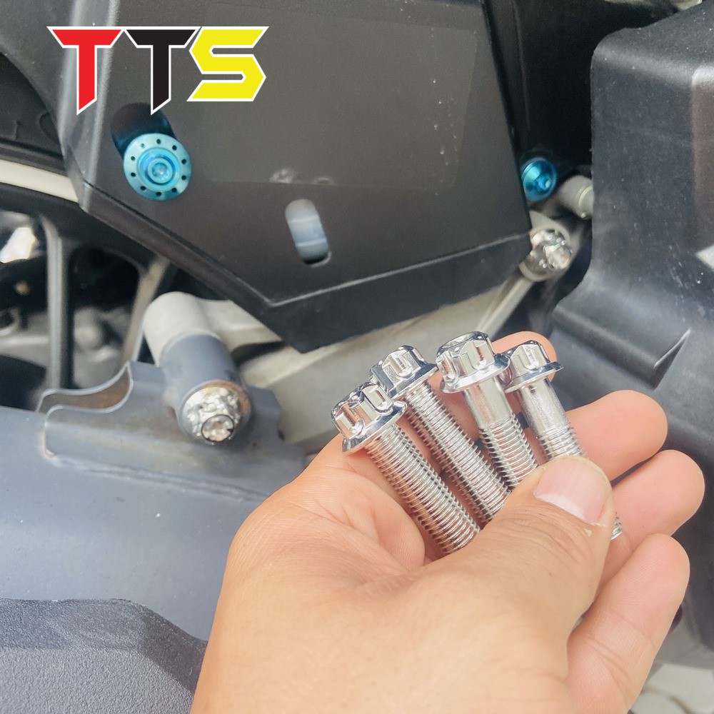 COMBO 4 ỐC SALAYA LẮP GẮP SAU XE VARIO, CLICK THÁI ĐỜI 2018 TRỞ LÊN BAO RỈ SÉT TRỌN ĐỜI